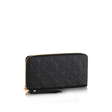 louis vuitton black embossed wallet|louis vuitton black zipper wallet.